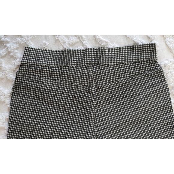 Miss Love Mid-Rise Structured Stretch Leggings Gray Ivory Houndstooth Size Small - Picture 4 of 9